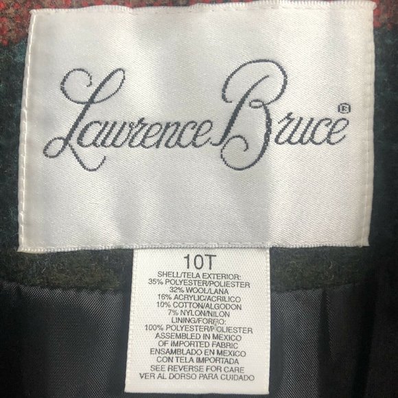 Vintage Lawrence Bruce Oversized Wool Printed Blazer Sz 10 T - Picture 5 of 5